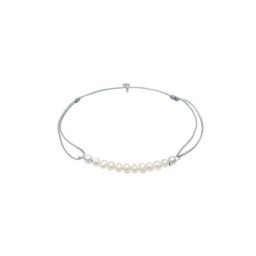 Elli Elli Armband Süßwasser-Zuchtperle Basic Nylon 925 Silber Armbänder & Armreife Damen