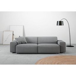 andas Big-Sofa Glimminge, besondere Kedernähte, auch in Breitcord + Easy care-Bezug, Zierkissen