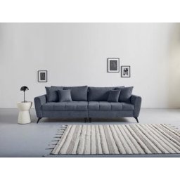 andas Big-Sofa Lörby, auch mit Aqua clean-Bezug, feine Steppung im Sitzbereich, lose Kissen