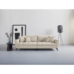andas Big-Sofa Lörby, auch mit Aqua clean-Bezug, feine Steppung im Sitzbereich, lose Kissen