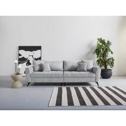 andas Big-Sofa Lörby, auch mit Aqua clean-Bezug, feine Steppung im Sitzbereich, lose Kissen