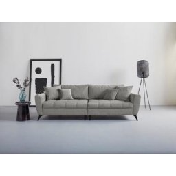 andas Big-Sofa Lörby, auch mit Aqua clean-Bezug, feine Steppung im Sitzbereich, lose Kissen