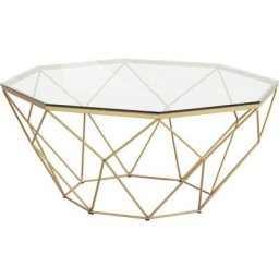 Guido Maria Kretschmer Home&Living Couchtisch Caen, aus Glas und Metall in geometrischen Formen, Breite 95 cm