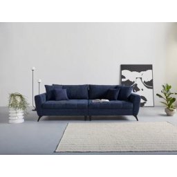 andas Big-Sofa Lörby, auch mit Aqua clean-Bezug, feine Steppung im Sitzbereich, lose Kissen