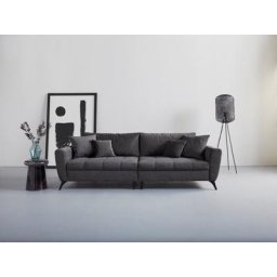 andas Big-Sofa Lörby, auch mit Aqua clean-Bezug, feine Steppung im Sitzbereich, lose Kissen