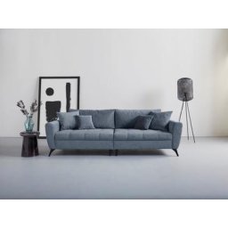 andas Big-Sofa Lörby, auch mit Aqua clean-Bezug, feine Steppung im Sitzbereich, lose Kissen