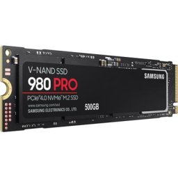 Samsung 980 PRO NVMe interne SSD (500 GB) 6900 MB/S Lesegeschwindigkeit, 5000 MB/S Schreibgeschwindigkeit, PCIe® 4.0 NVMe™