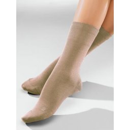 Avena Herren Diabetiker-Socken Beige einfarbig