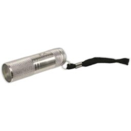LED-Taschenlampe, Alu, 8 cm, silber