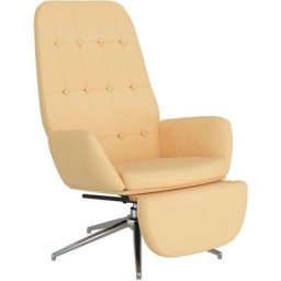 Vidaxl - Relaxsessel mit Fußstütze Creme Mikrofasergewebe Creme