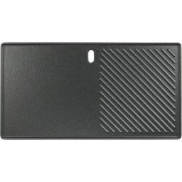 23,5 x 43,5cm Gusseisen Grillplatte für Landmann Triton 2 Brenner, Gasgrill Gusseisen Griddle
