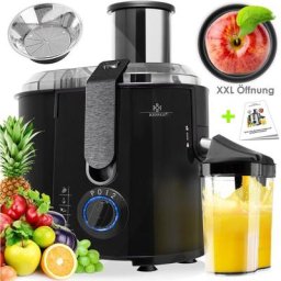 Entsafter für Obst und Gemüse aus Edelstahl 1100W große 85 mm Einfüllöffnung inkl. Reinigungsbürste
