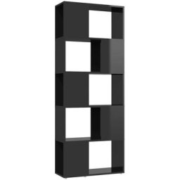 Bücherregal Raumteiler Hochglanz-Schwarz 60x24x155 cm Vidaxl Schwarz