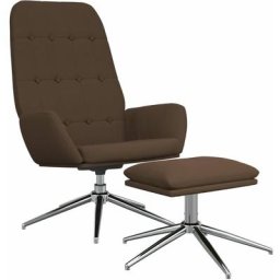 Vidaxl - Relaxsessel mit Hocker Braun Mikrofasergewebe Braun