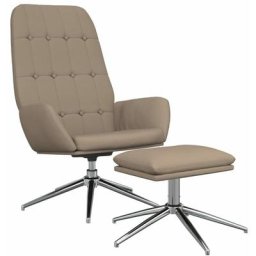 Vidaxl - Relaxsessel mit Hocker Taupe Mikrofasergewebe Taupe