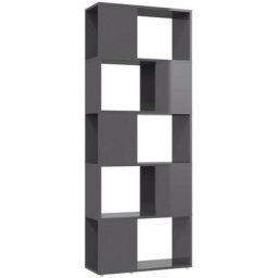 Bücherregal Raumteiler Hochglanz-Grau 60x24x155 cm Vidaxl Grau