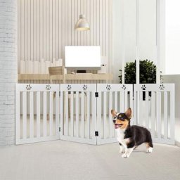 Hunde Absperrgitter, faltbares Schutzgitter, Konfigurationsgitter für Welpen, Hündchen & Katze,