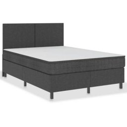 Vidaxl - Boxspring-Bettgestell Grau Stoff 160x200 cm Grau