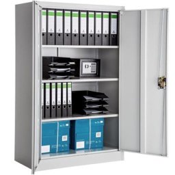 Tectake - Aktenschrank mit 4 Böden 140x90x40cm - Büroschrank, Rolladenschrank, Hängeregisterschrank