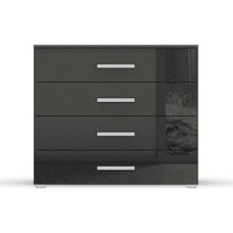 rauch Kommode Koluna, mit Hochglanzfront, 4 Schubkästen, inkl. 6er-Set Filzboxen