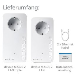 DEVOLO Magic 2 LAN triple Starter Kit LAN-Router
