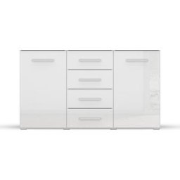 rauch Kommode Koluna, mit Hochglanzfront, 4 Schubkästen, inkl. 3er-Set Filzboxen