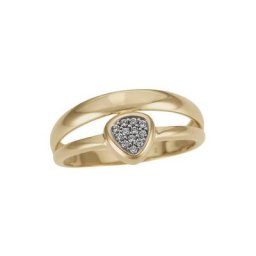 Firetti Goldring Geometrische Form Dreieck in 2-rhg. Optik, mit Zirkonia (synth)
