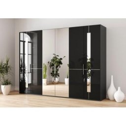 GALLERY M branded by Musterring Drehtürenschrank Imola W inkl. Einlegeböden und Kleiderstangen, mit Glas- und Spiegeltüren