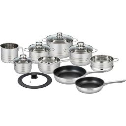 Elo Basic Topf-Set Brillant, Edelstahl (Set, 14-tlg), Induktion