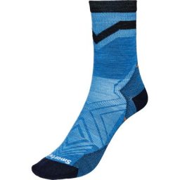 Smartwool Run Zero Cushion Pattern Mid Crew Socken Herren blau M | EU 38-41 2023 Laufsocken