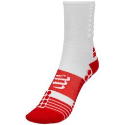Compressport Pro Marathon Socken weiß/rot T4 | EU 45-48 2023 Kompressionssocken