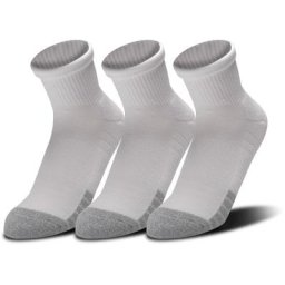 Under Armour Heatgear Quarter Socks 3er Pack weiß/grau XL | EU 47,5-50,5 2023 Laufsocken