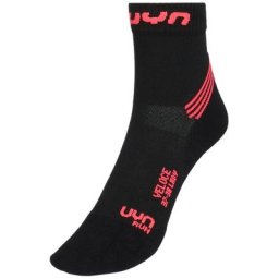 UYN Run Veloce Socken Damen schwarz/orange EU 37-38 2023 Laufsocken