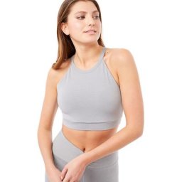 MANDALA Halterneck-BH GOTS Damen grau S 2022 Unterwäsche