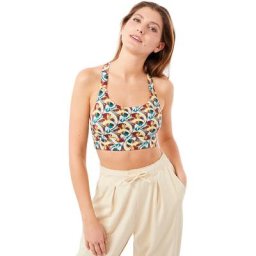 MANDALA Printed Tencel Sport-BH Damen beige/blau XS 2022 Unterwäsche