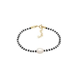 Elli Elli Armband Barock Süßwasserperle Glas Beads 925 Silber Armbänder & Armreife Damen