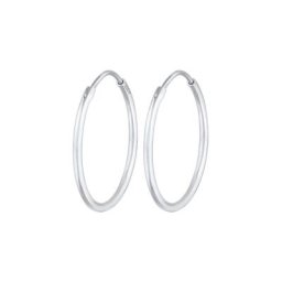 Elli Elli Kolczyki Damskie kreole Round Basic Classic Timeless w pozłacanym srebrze 925 Sterling Silver Creolen Damen