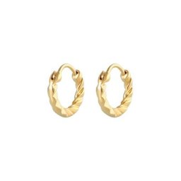Elli Elli Ohrringe Creolen Strukturiert Basic 925 Sterling Silber Damen