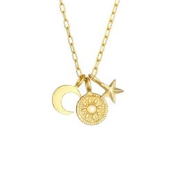 Elli Elli Halskette Sonne Mond Stern Symbol 925 Silber Ketten Damen