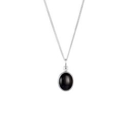 Elli Elli Halskette Edelstein Onyx schwarz 925 Sterling Silber Ketten Damen