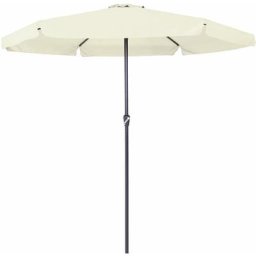 Sonnenschirm 330 cm mit Kurbel Knickbar Wasserfest Alu Groß Rund Balkon Terrasse Garten