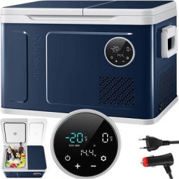 Kompressor Kühlbox 2in1 Doppelzone Kühl- & Gefrierfach, elektrisch Gefrierbox LED-Touch-Bedienung