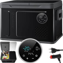 Kompressor Kühlbox 2in1 Doppelzone Kühl- & Gefrierfach, elektrisch Gefrierbox LED-Touch-Bedienung