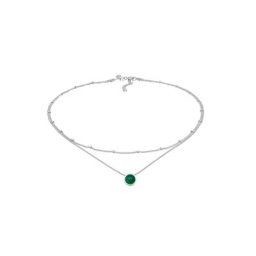 Elli PREMIUM Elli PREMIUM Halskette Choker Layer Achat Kugelkette 925 Silber Ketten Damen