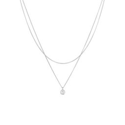 Elli Elli Halskette 2-lagig Layer Zirkonia Solitär 925 Silber Ketten Damen