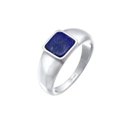 KUZZOI KUZZOI Ring Herren Siegelring Sodalith Quadrat Basic 925 Silber Ringe
