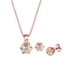 Elli Elli Schmuckset Basic Kristalle Silber Schmuck-Set Damen