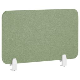 Schreibtisch Trennwand Hellgrün Stoff PET Kunststoff 72 x 40 cm zum Aufstellen Klemmen Schallschutz Sichtschutz Pinnwand Büro Home Office
