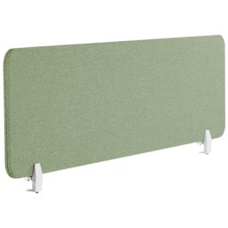 Schreibtisch Trennwand Hellgrün Stoff PET Kunststoff 180 x 40 cm zum Aufstellen Klemmen Schallschutz Sichtschutz Pinnwand Büro Home Office