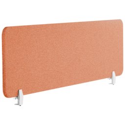 Schreibtisch Trennwand Hellrot Stoff PET Kunststoff 180 x 40 cm zum Aufstellen Klemmen Schallschutz Sichtschutz Pinnwand Büro Home Office